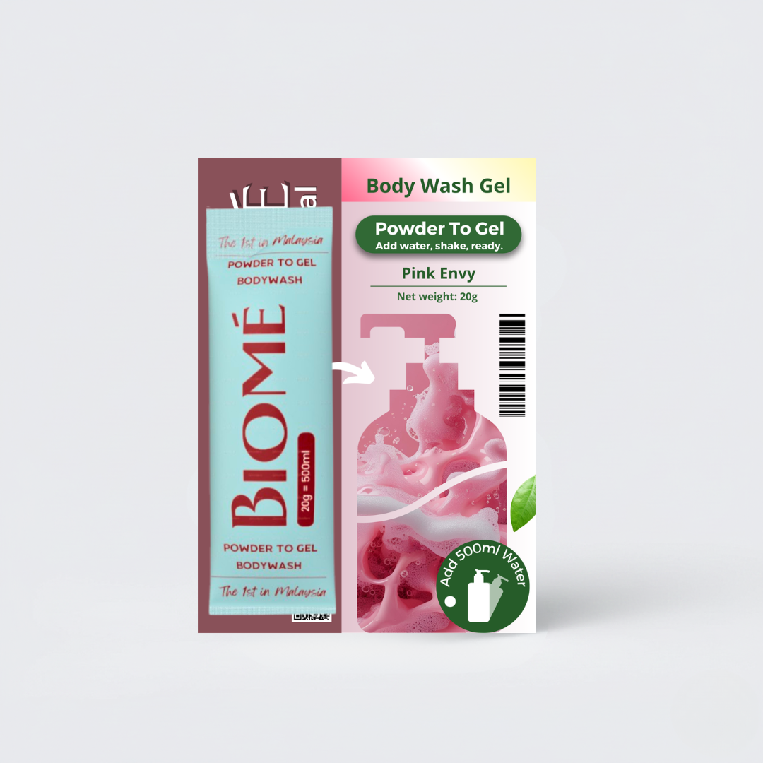 BIOME Powder-to-Gel Bodywash Soap 20g (500ML) - Pink Envy